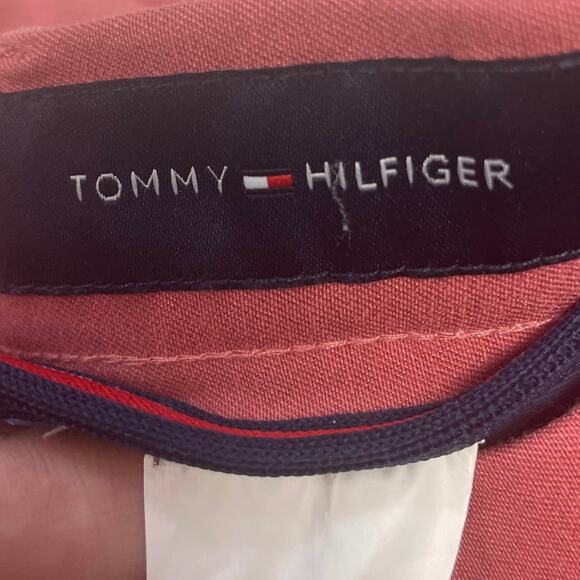 Tommy Hilfiger Womens 30W X 30L Pink Rayon Blend Zip Up Flat Front Chino Pants - Picture 4 of 5